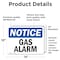 Signmission Gas Alarm, 14 in W x Rectangle, Vinyl Decal OS-2PACK-NS-D-1014-L-12985 - alternate 4